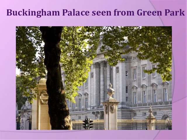 Buckingham Palace seen from Green Park