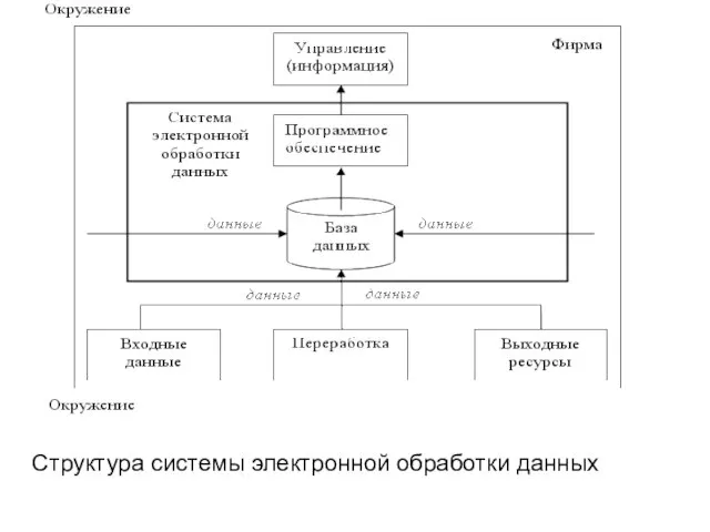 Структура системы электронной обработки данных