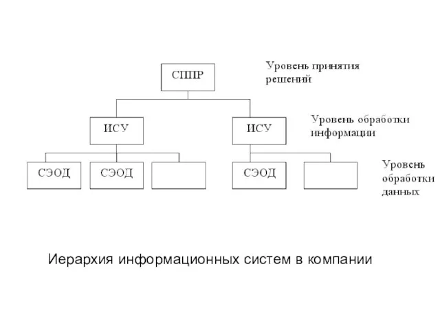 Иерархия информационных систем в компании