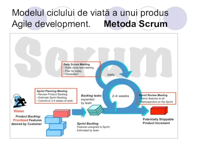 Modelul ciclului de viată a unui produs Agile development. Metoda Scrum