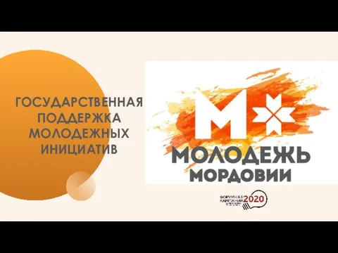 ГОСУДАРСТВЕННАЯ ПОДДЕРЖКА МОЛОДЕЖНЫХ ИНИЦИАТИВ