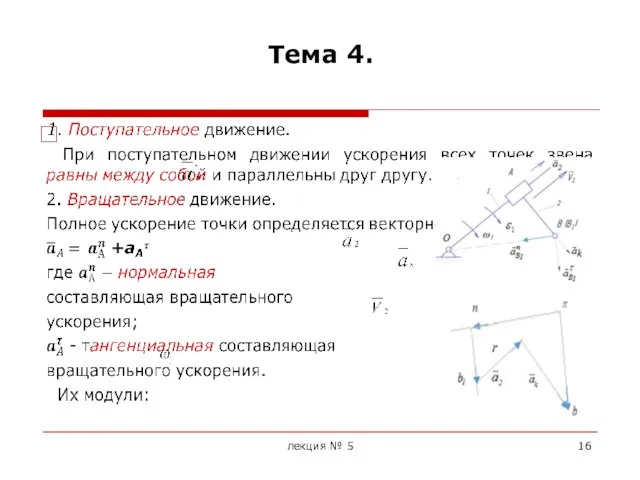 Тема 4. лекция № 5