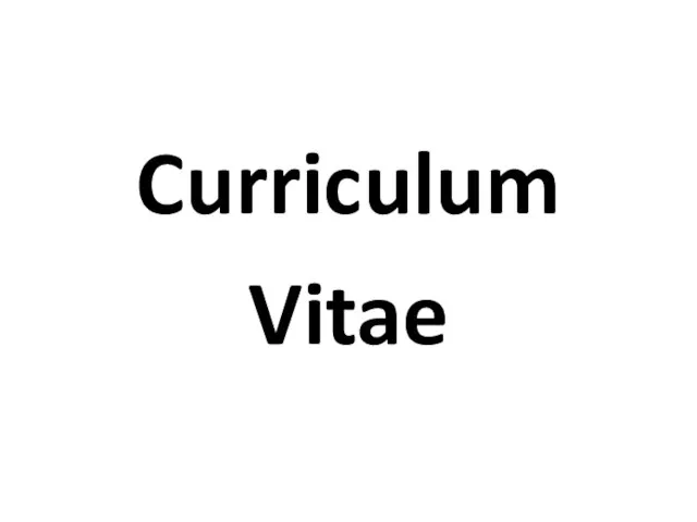 Curriculum Vitae