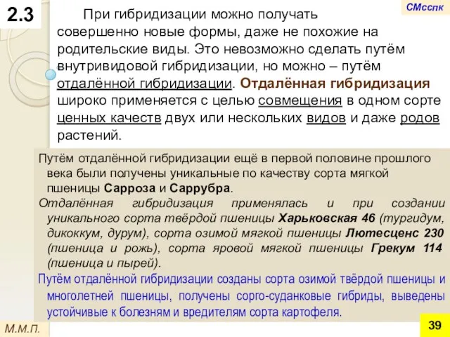 При гибридизации можно получать совершенно новые формы, даже не похожие на