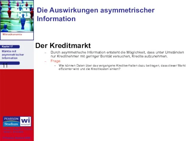 Die Auswirkungen asymmetrischer Information Der Kreditmarkt Durch asymmetrische Information entsteht die