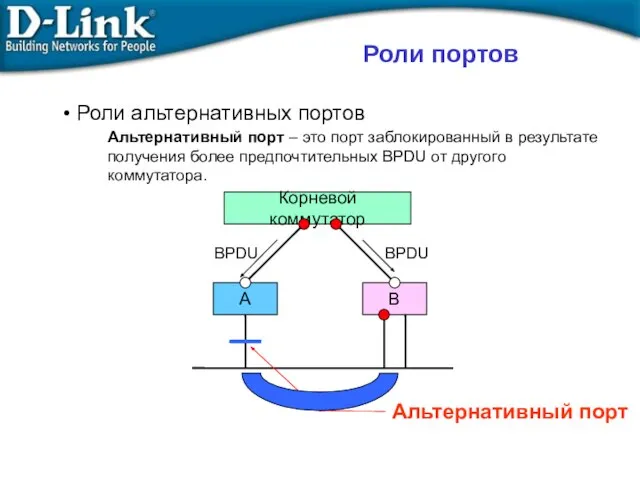 Роли альтернативных портов Альтернативный порт – это порт заблокированный в результате