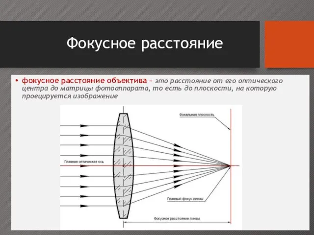 Фокусное расстояние фокусное расстояние объектива – это расстояние от его оптического