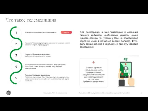 November 30, 2020 Presentation Title Что такое телемедицина