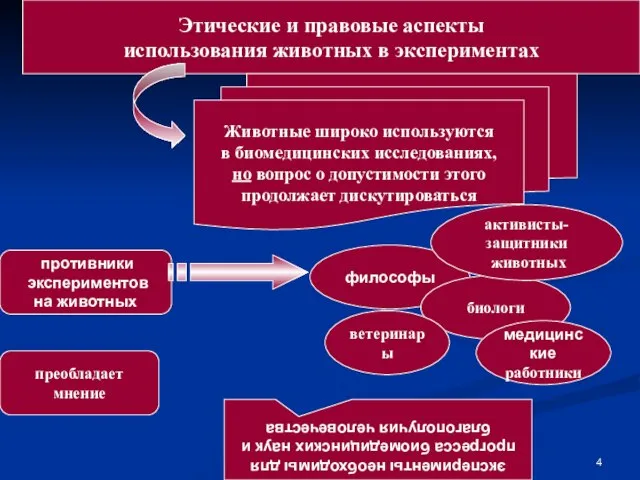 Этические и правовые аспекты использования животных в экспериментах Животные широко используются