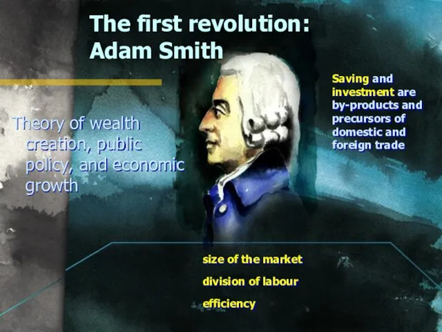 The first revolution: Adam Smith Theory of wealth creation, public policy,