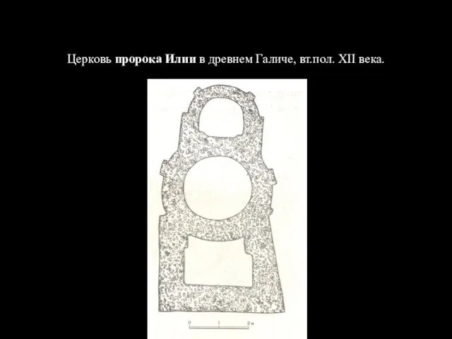 Церковь пророка Илии в древнем Галиче, вт.пол. XII века.