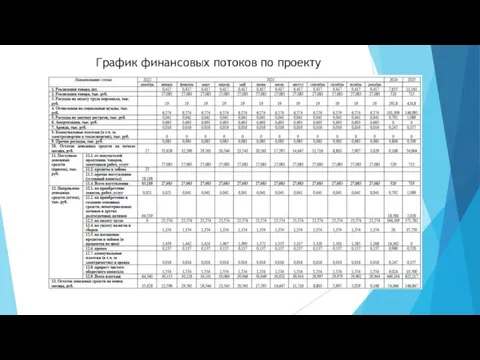 График финансовых потоков по проекту