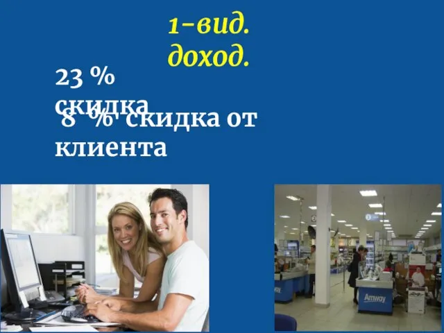 1-вид.доход. 23 % скидка 8 % скидка от клиента