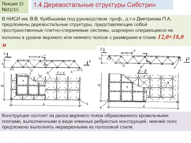 Лекция 22 №22/15 1.4 Деревостальные структуры Сибстрин В НИСИ им. В.В.