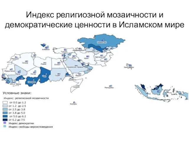 Индекс религиозной мозаичности и демократические ценности в Исламском мире