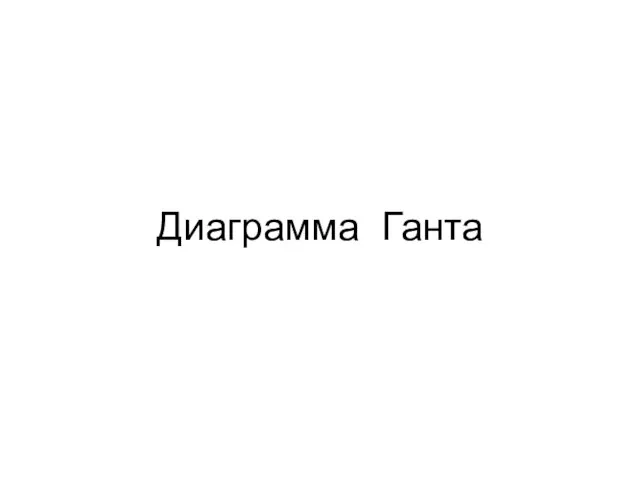 Диаграмма Ганта