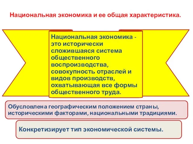 Национальная экономика и ее общая характеристика. Национальная экономика - это исторически