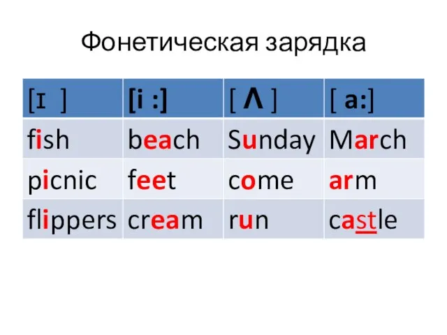 Фонетическая зарядка