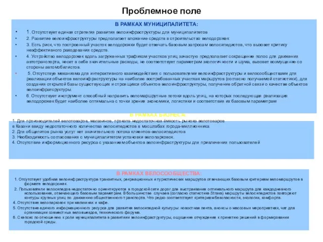 В РАМКАХ БИЗНЕСА: 1. Для производителей велотоваров, магазинов, проката недостаточная ёмкость