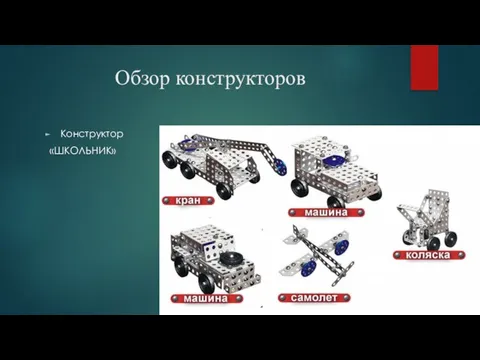 Обзор конструкторов Конструктор «ШКОЛЬНИК»