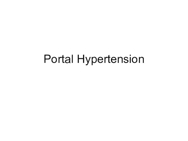 Portal Hypertension