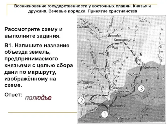 Возникновение государственности у восточных славян. Князья и дружина. Вечевые порядки. Принятие