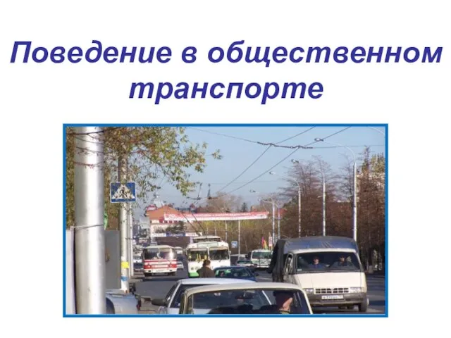 Поведение в общественном транспорте