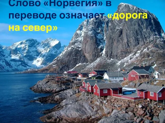 Слово «Норвегия» в переводе означает «дорога на север»