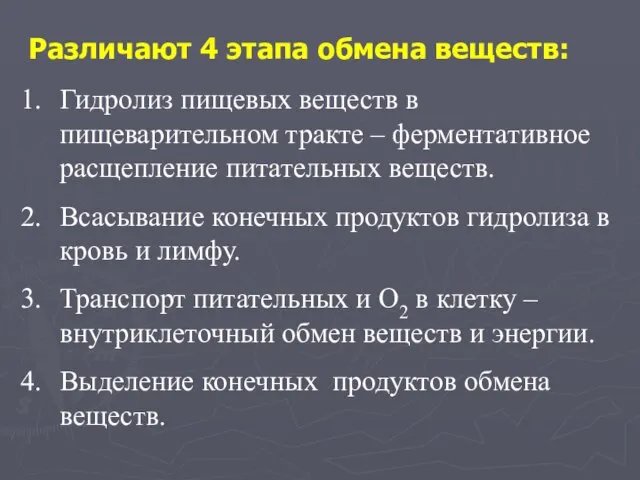 Гидролиз пищевых веществ в пищеварительном тракте – ферментативное расщепление питательных веществ.