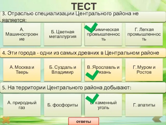 А. Москва и Тверь Б. Суздаль и Владимир В. Ярославль и