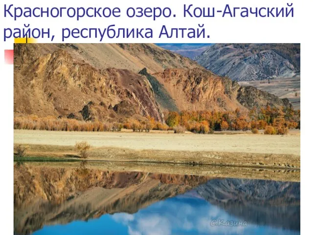 Красногорское озеро. Кош-Агачский район, республика Алтай.