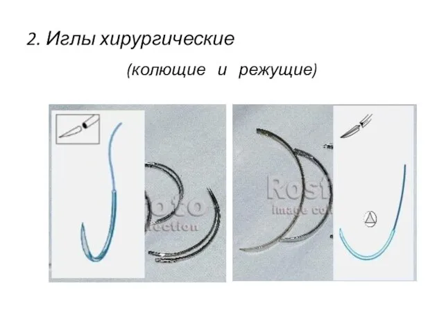 2. Иглы хирургические (колющие и режущие)