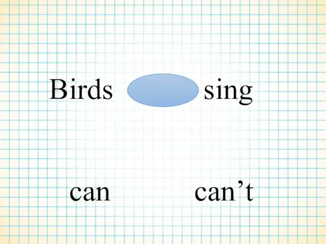 Birds sing can can’t