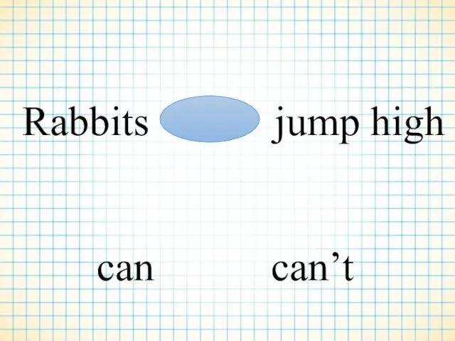 Rabbits jump high can can’t