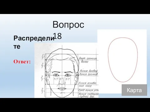 Вопрос 18 Распределите Ответ: Карта