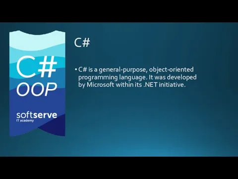 C# is a general-purpose, object-oriented programming language. It was developed by