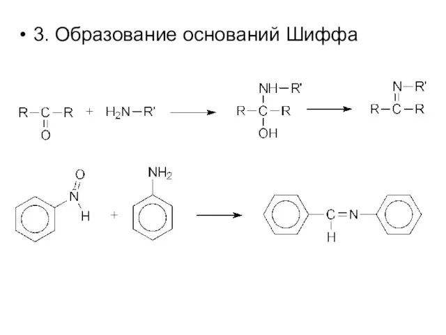 3. Образование оснований Шиффа