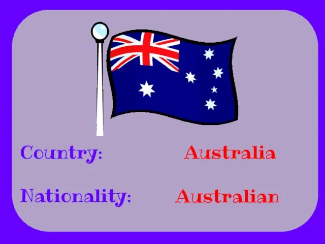 Country: Nationality: Australia Australian