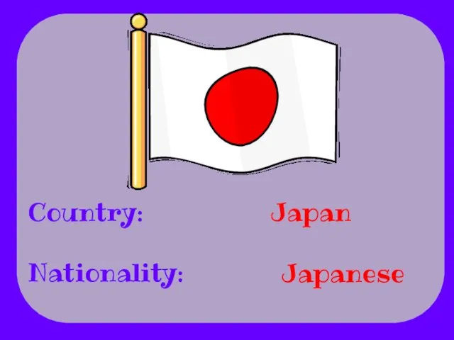 Country: Nationality: Japan Japanese