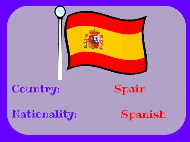 Country: Nationality: Spain Spanish