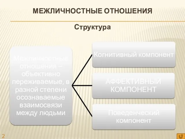 Структура МЕЖЛИЧНОСТНЫЕ ОТНОШЕНИЯ