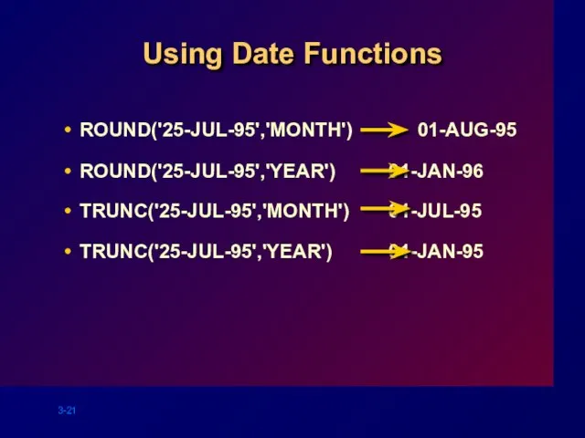 Using Date Functions