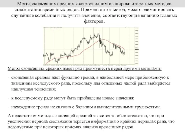 Метод скользящих средних является одним из широко известных методов сглаживания временных