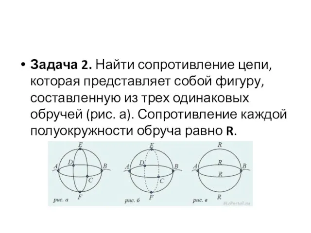 Задача 2. Найти сопротивление цепи, которая представляет собой фигуру, составленную из