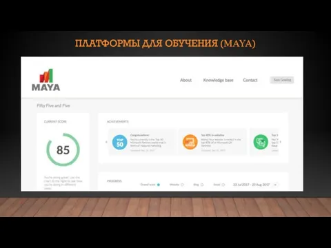 ПЛАТФОРМЫ ДЛЯ ОБУЧЕНИЯ (MAYA)