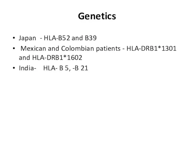 Genetics Japan - HLA-B52 and B39 Mexican and Colombian patients -