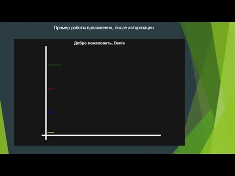 Пример работы приложения, после авторизации