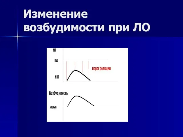 Изменение возбудимости при ЛО