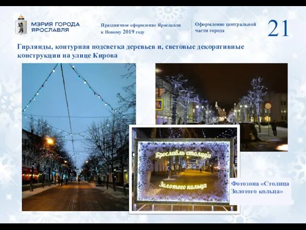 Праздничное оформление Ярославля к Новому 2019 году Оформление центральной части города