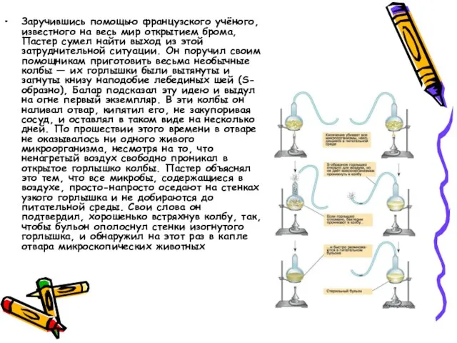 Заручившись помощью французского учёного, известного на весь мир открытием брома, Пастер